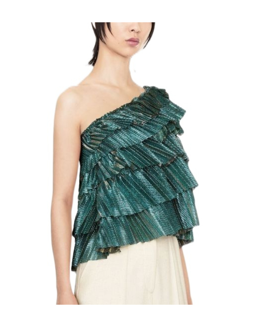 Shop Forte Forte Sleeveless Blouse In Green