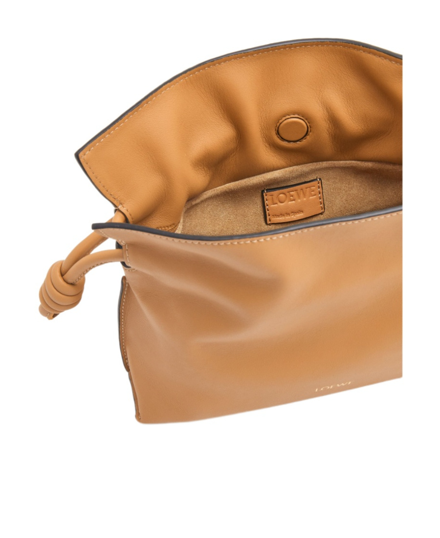 Loewe Mini Flamenco Clutch Drawstring Shoulder Bag In Brown
