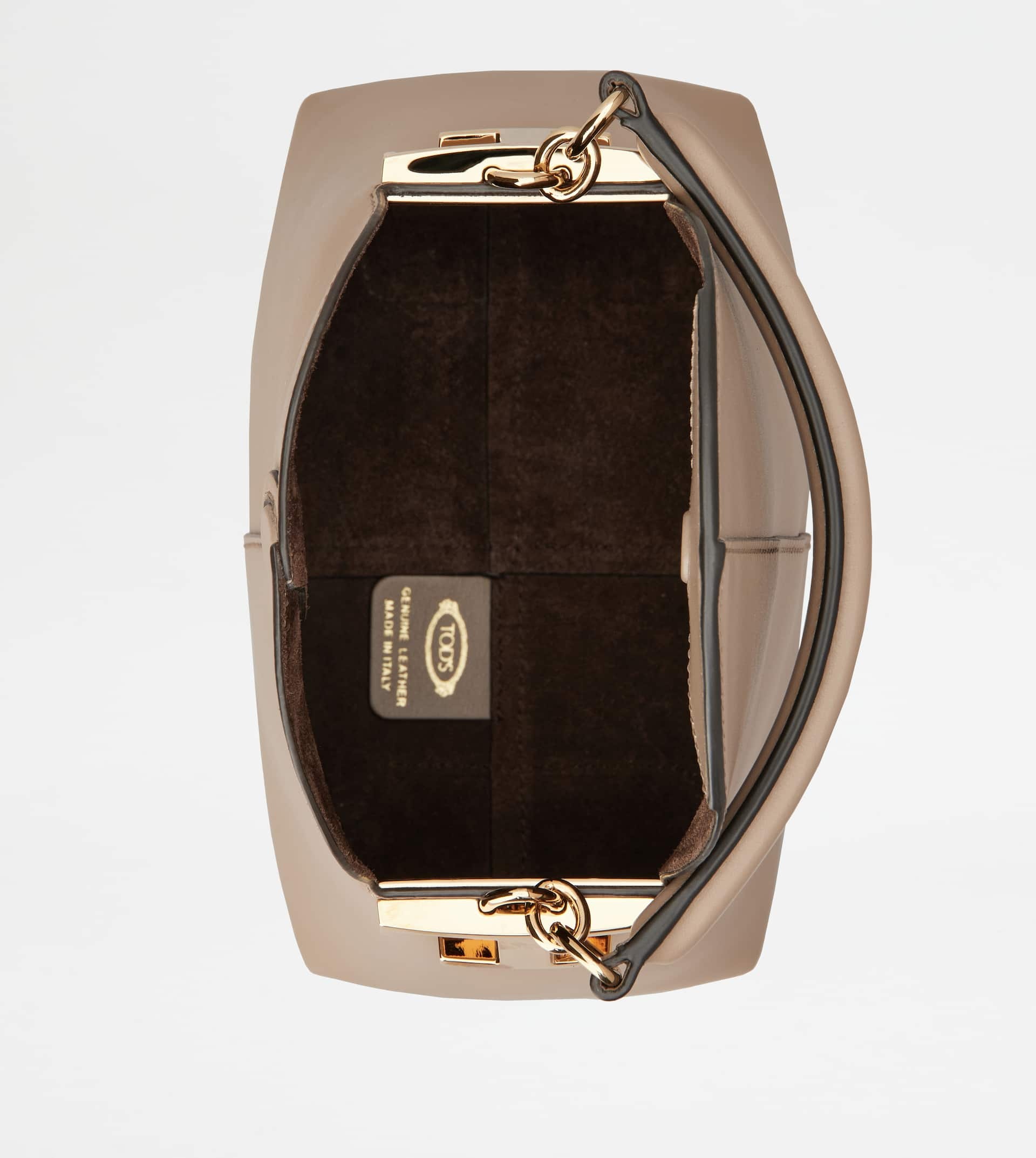 Tod's T Case Tote Messenger Bag In Leather Micro In Nude