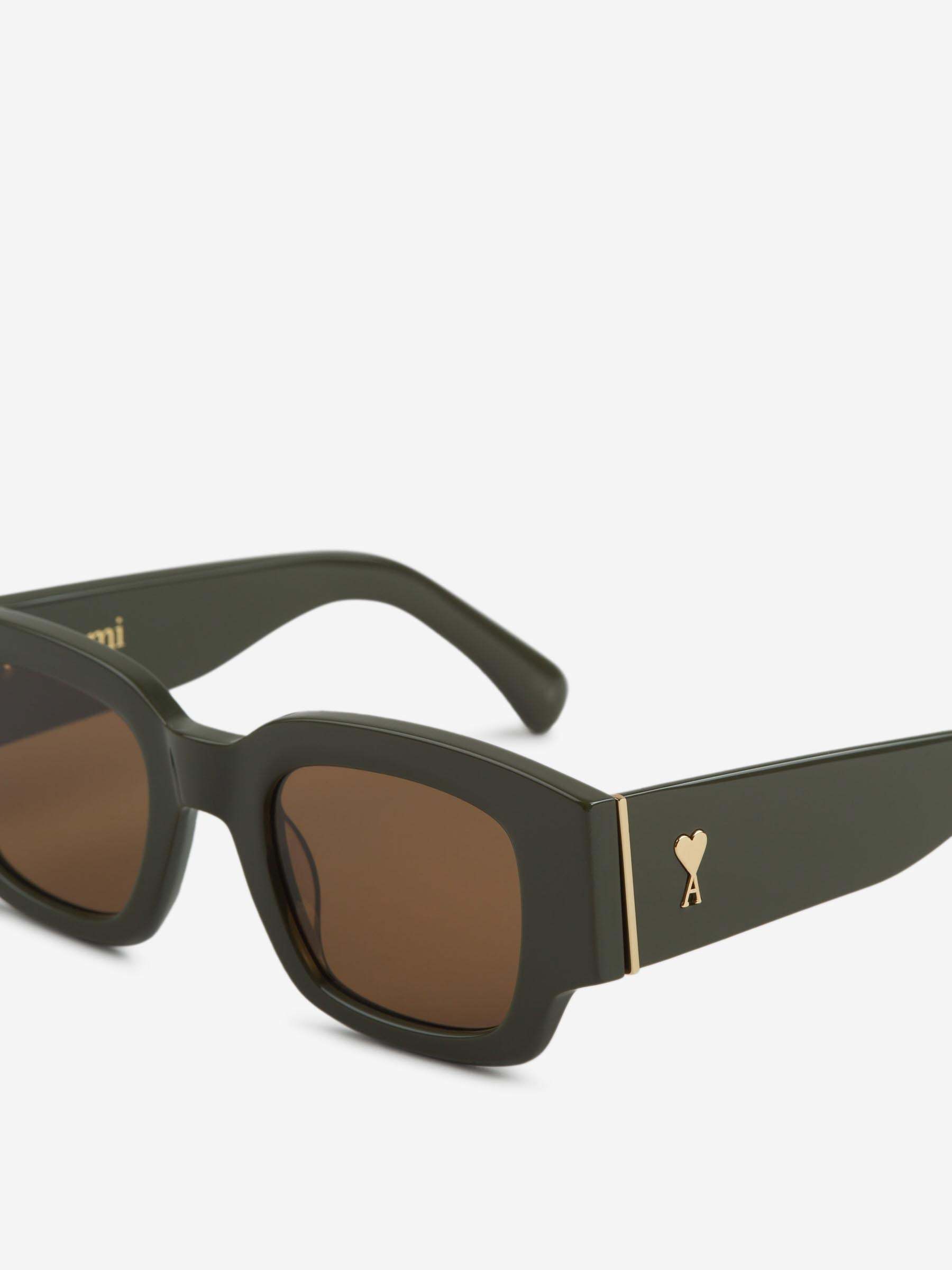 Ami Alexandre Mattiussi Square Sunglasses In Green
