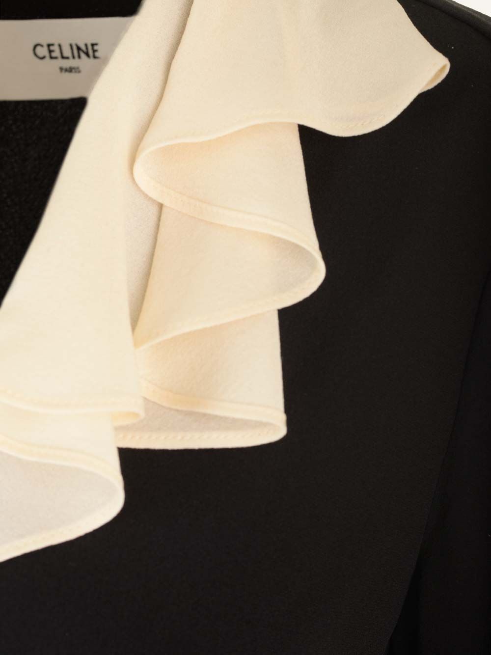 Celine Long Sleeved Dress In Black