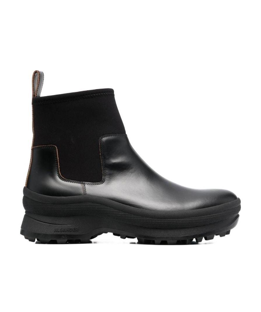 Jil Sander Chelsea Ankle Boots In Black