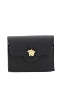 Versace Medusa Leather Card Case In Black