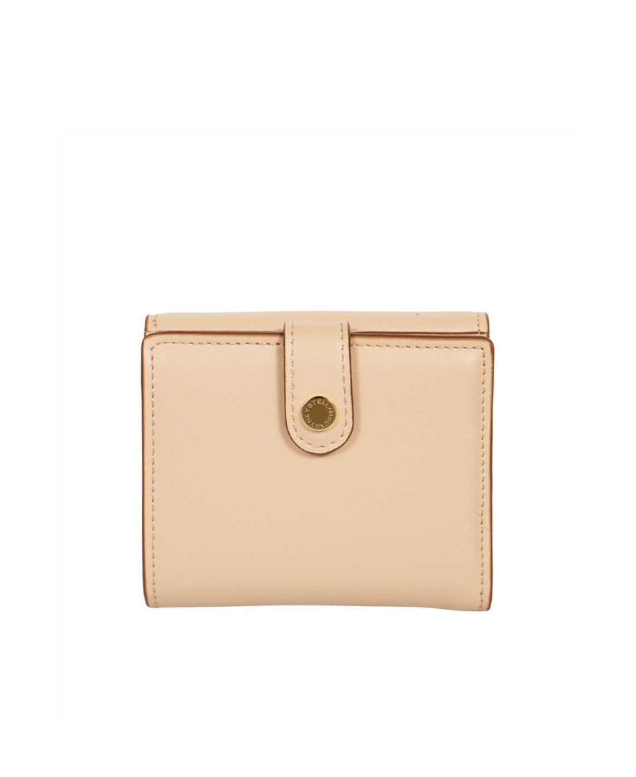 Stella Mccartney Logo-plaque Card Holder In Nude