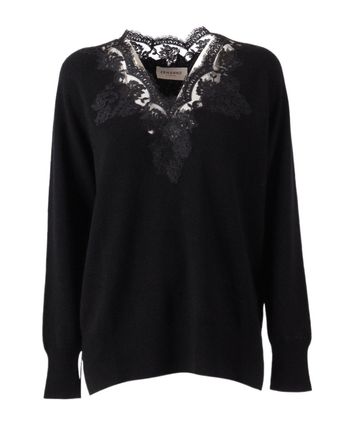 Ermanno Scervino V-neck Sweater In Black