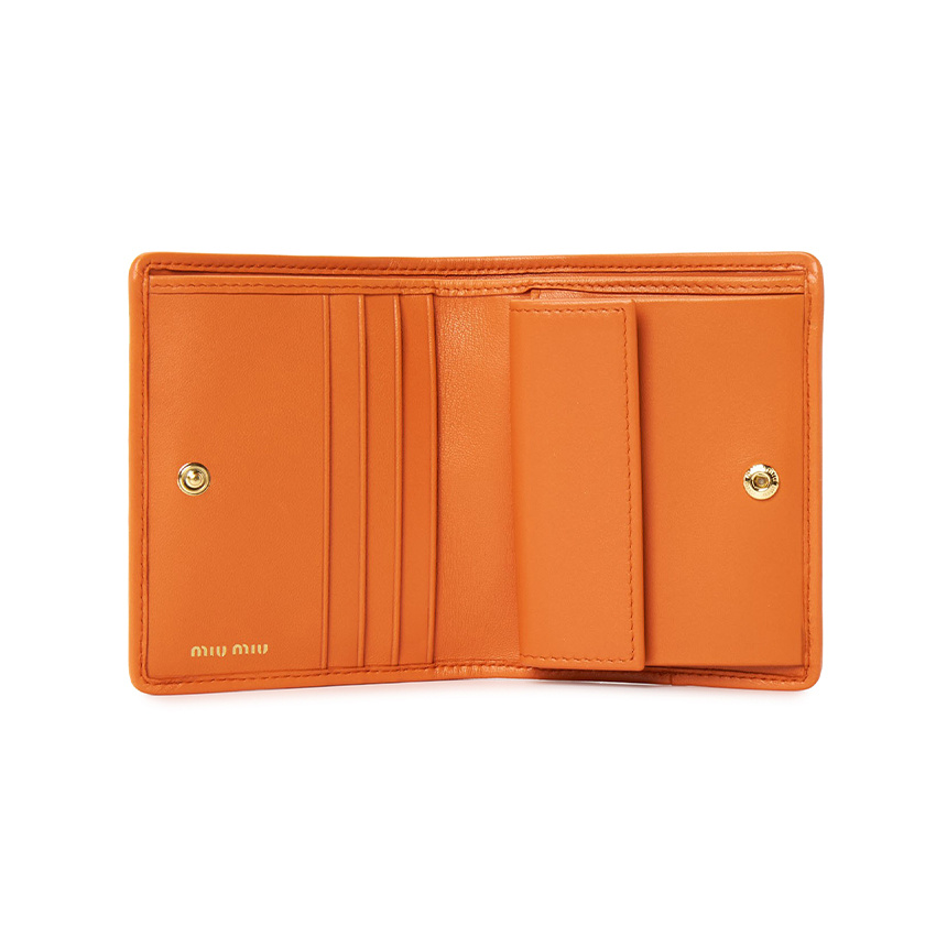 Miu Miu Bifold Wallet In Gold