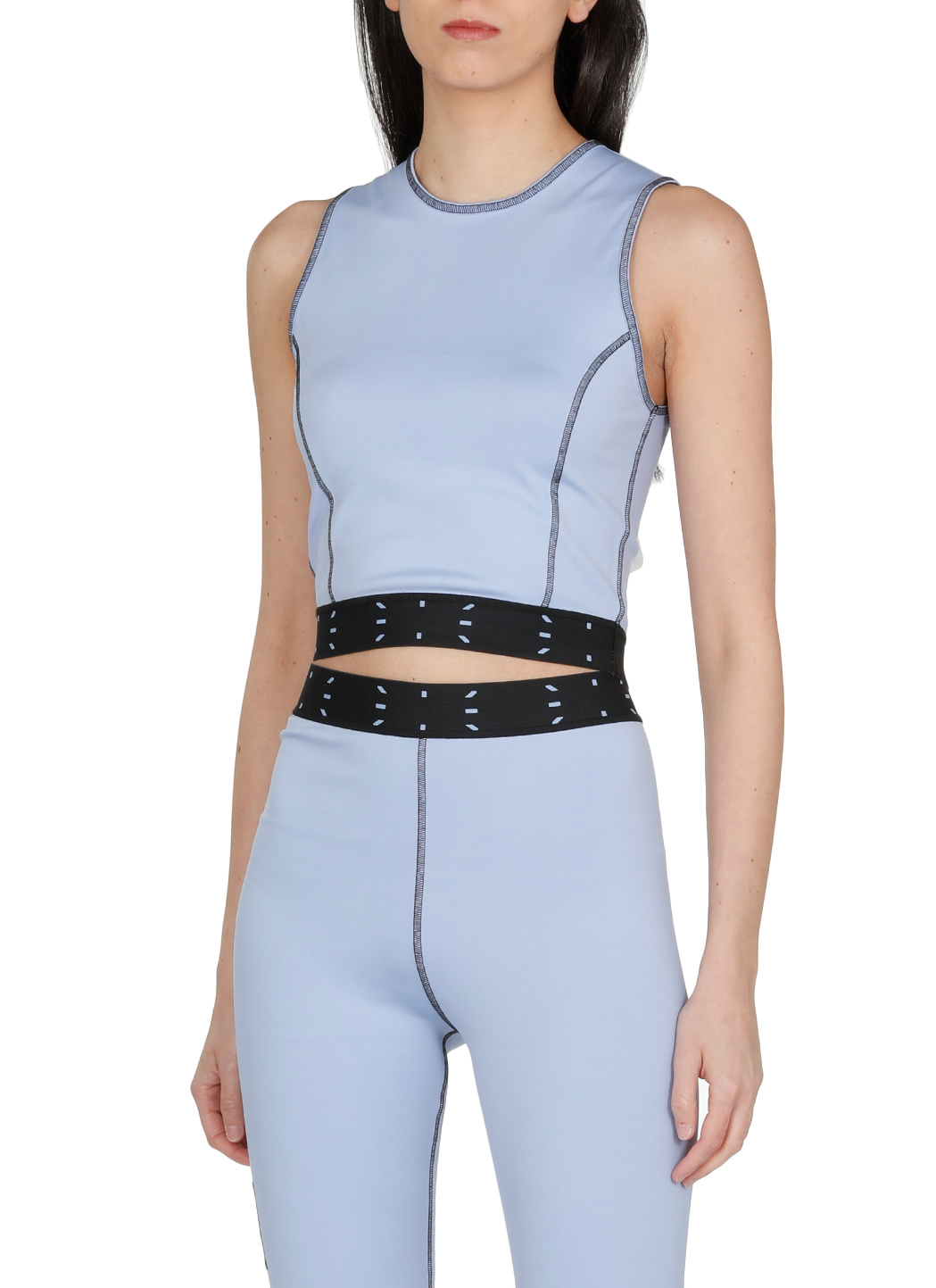 Mcq By Alexander Mcqueen Sleeveless Cropped Top In Blue