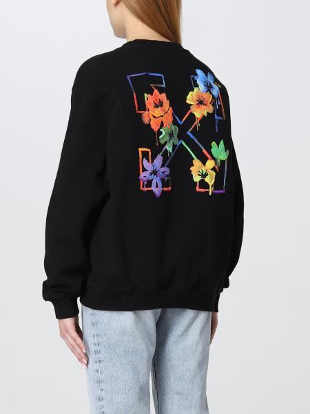 Off-white Logo-print Long-sleeve Sweatshirt In Black