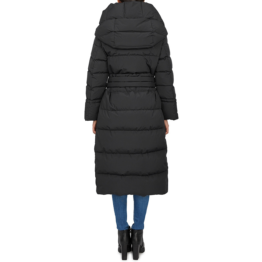 Moorer Long-sleeved Hooded Down Jacket In Black