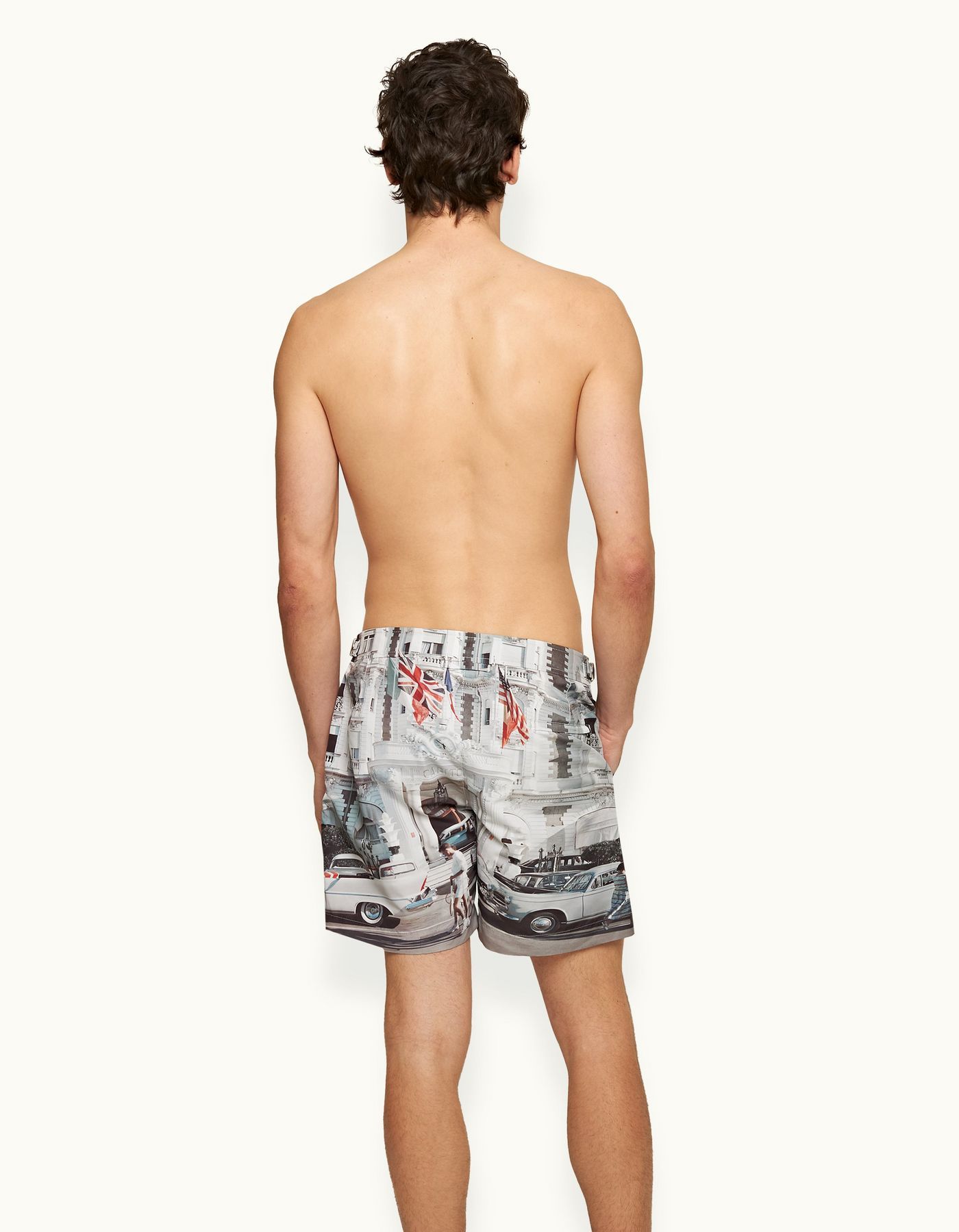 Orlebar Brown Bulldog Photographic Swim Shorts In Gray