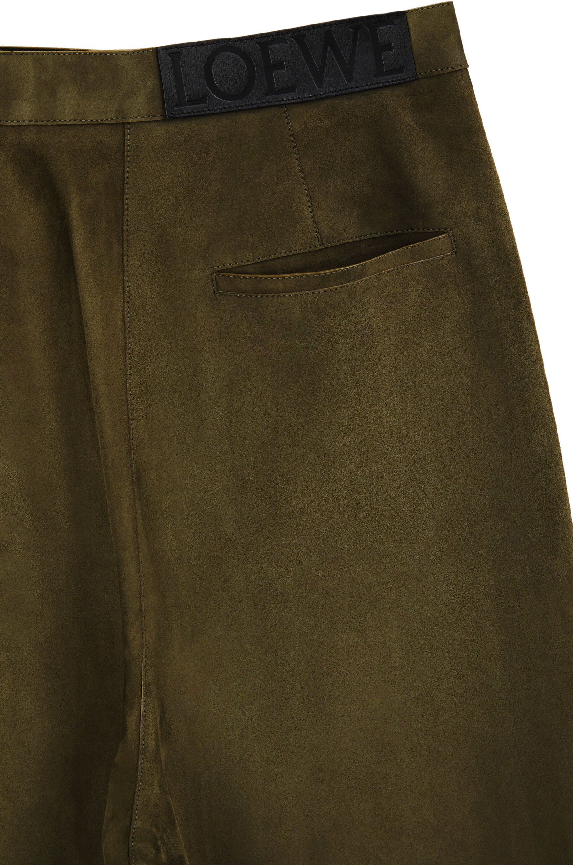 Shop Loewe Wide-legged Casual Pants In Green