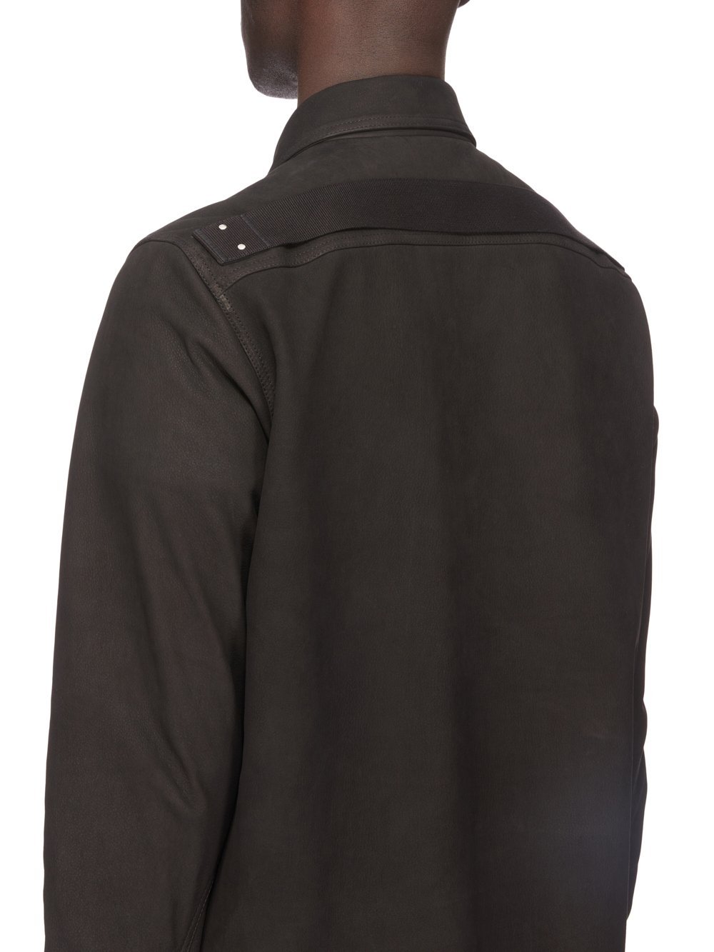 Rick Owens Brad Zipped Suede Jacket In Black