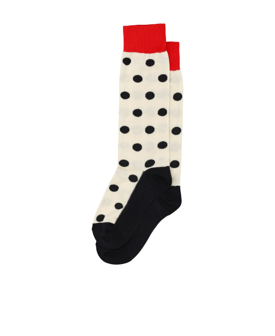 Marni Polka-dot Cotton-blend Socks In White