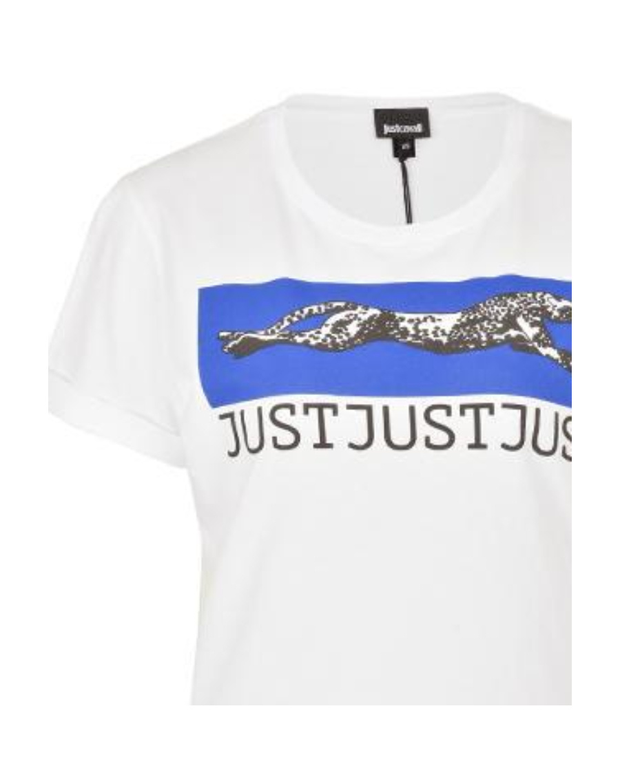 JUST CAVALLI PATTERN PRINTED SHORT-SLEEVED T-SHIRT