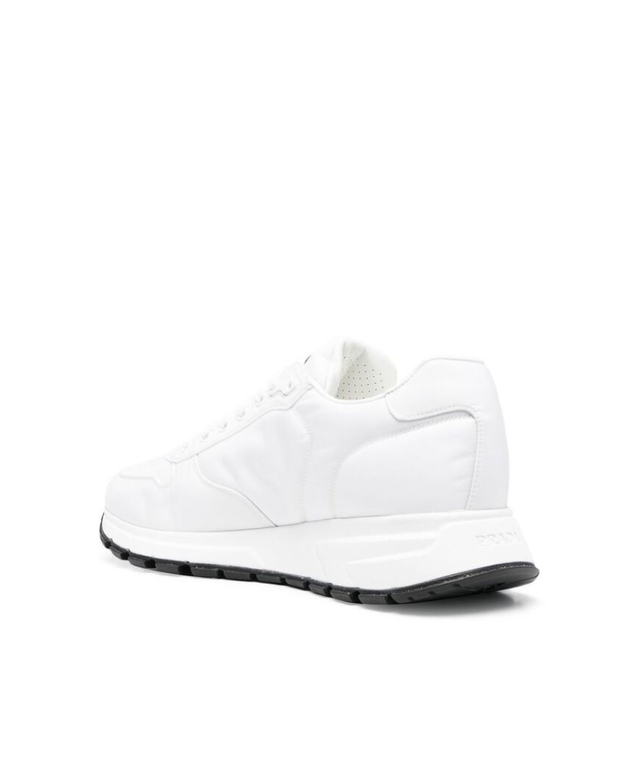 Prada White Nylon And Leather Prax 2.0 Sneakers In White