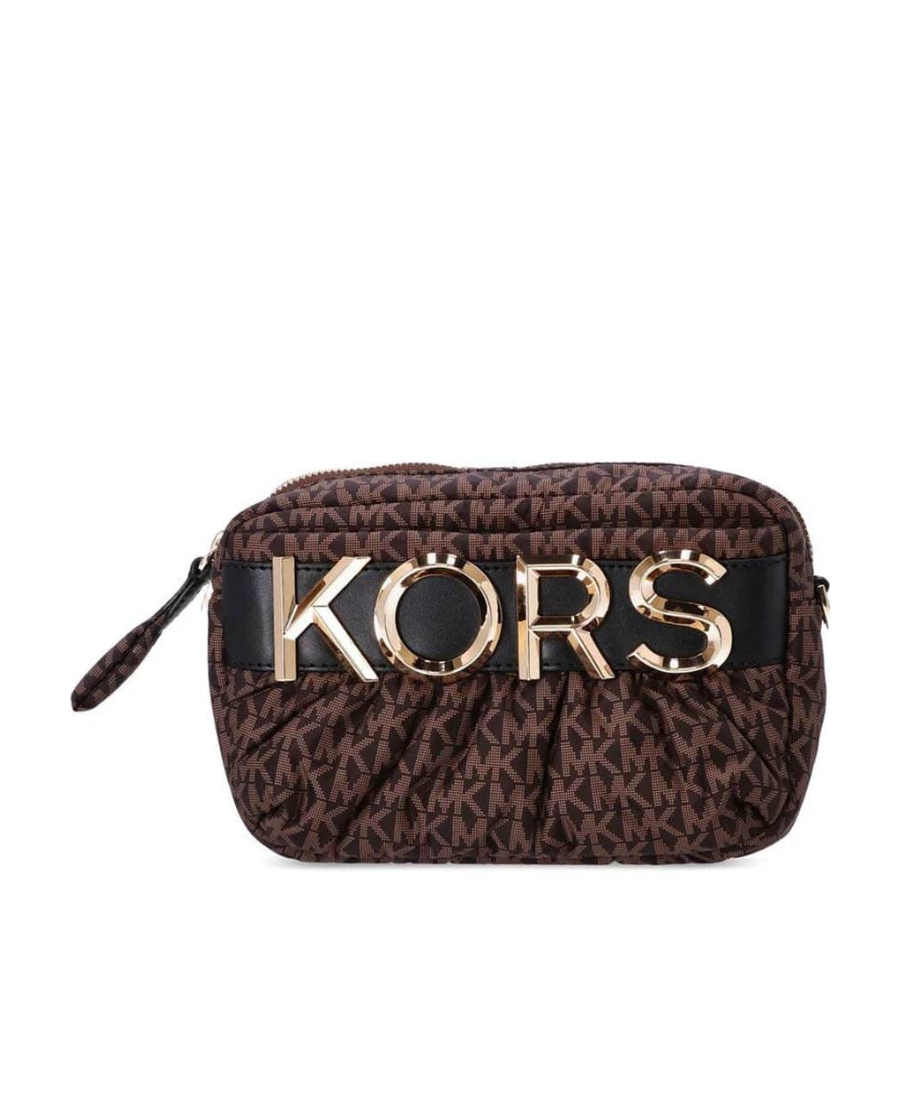 Michael Kors Logo-plaque Crossbody Bag In Black