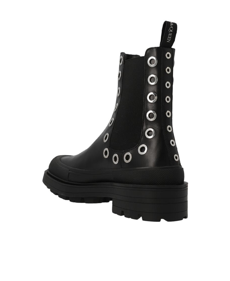 Alexander Mcqueen Alexander Mc Queen Tread Slick Leather Chelsea Boots In Black