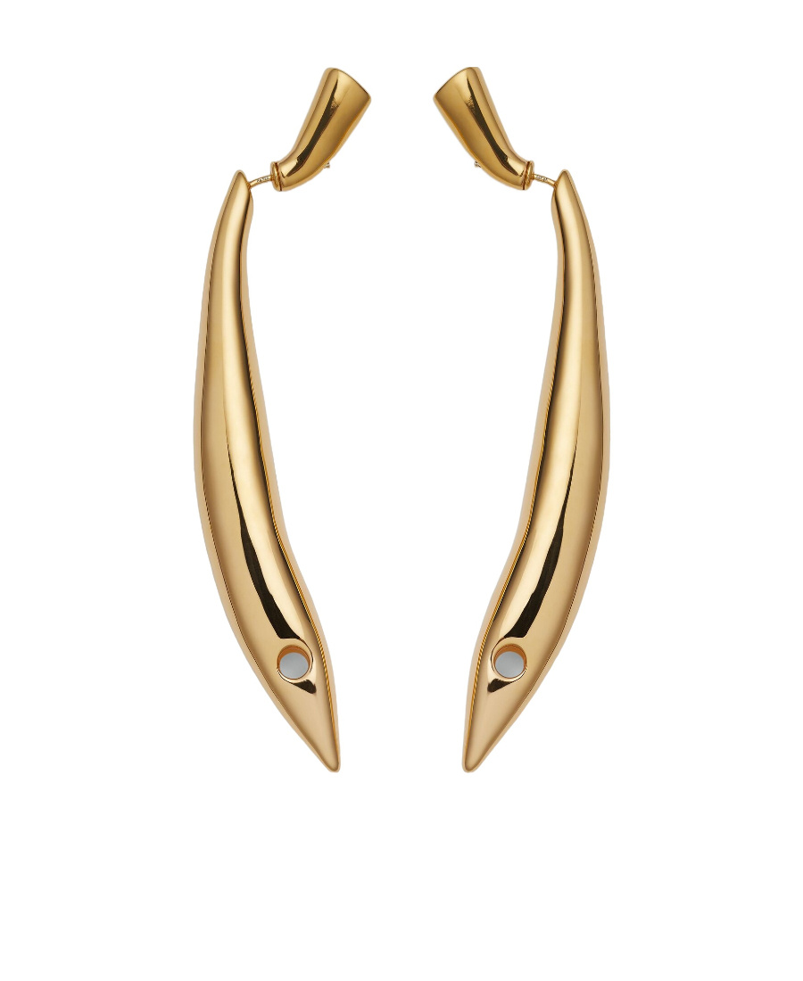 Bottega Veneta Sardine Earrings In Yellow