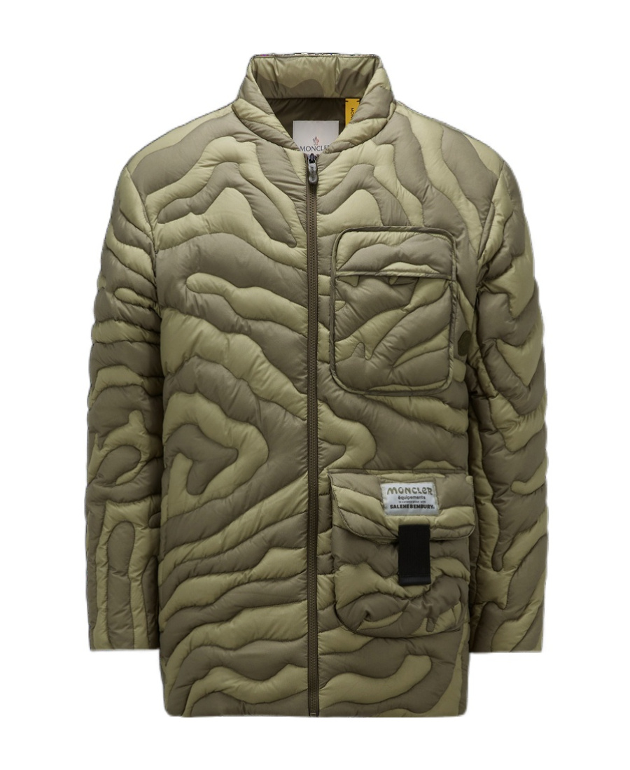 Moncler X Salehe Bembury Peano Down Jacket In Green