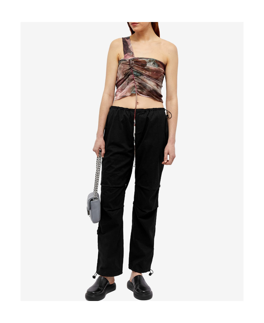 BALMAIN ONE-SHOULDER PATTERN VEST