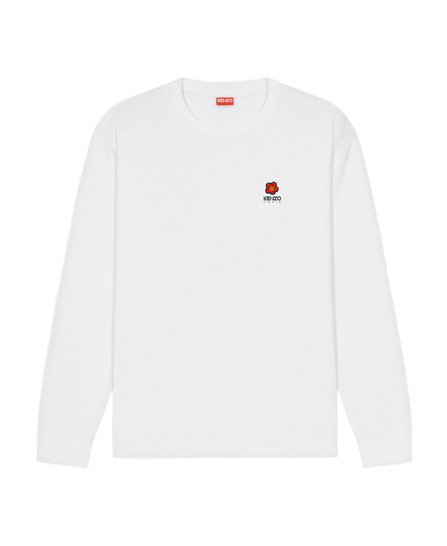 Kenzo Boke Flower Cotton Sweatshirt In White