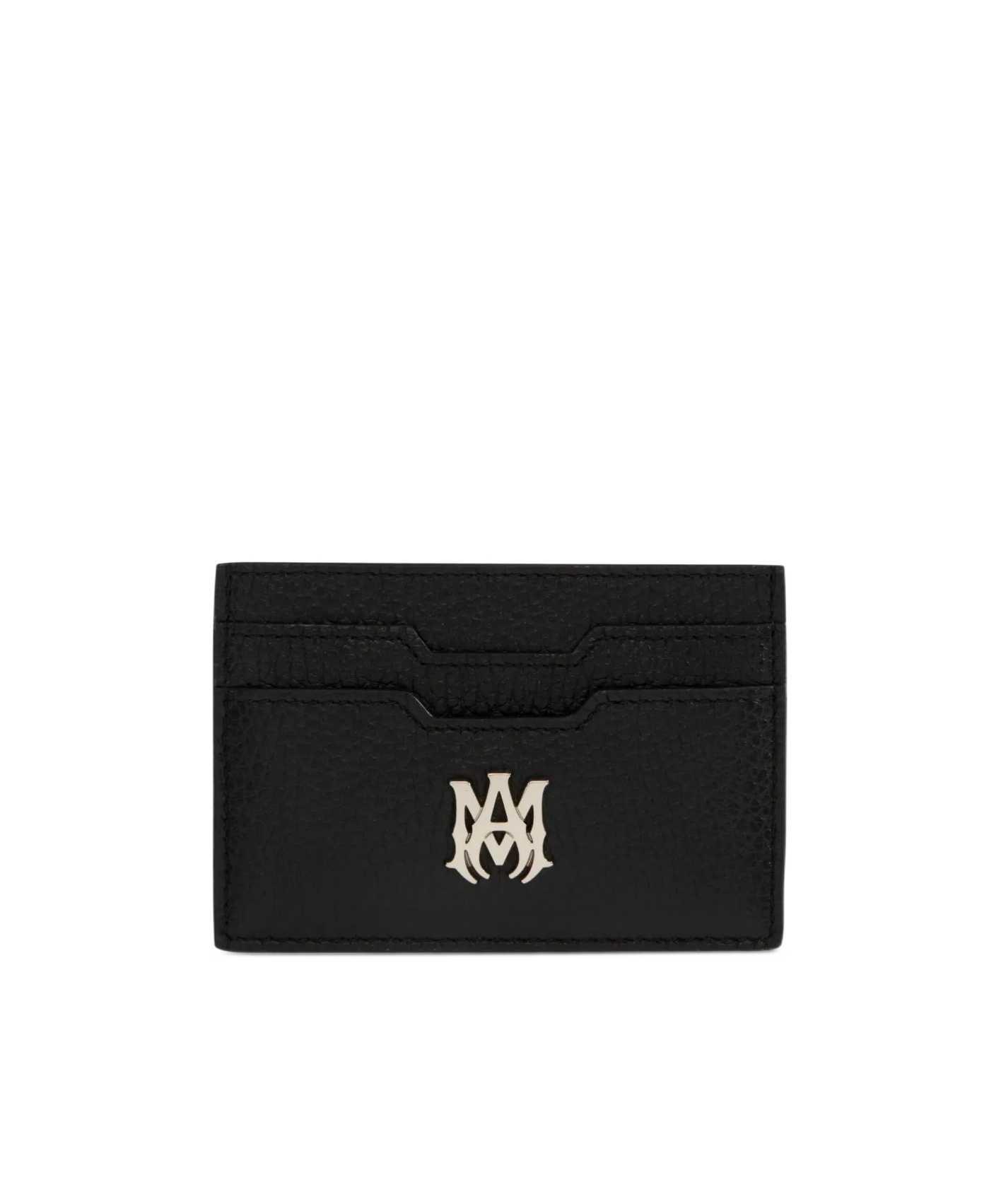 Amiri Logo-stamp Leather Cardholder In Black