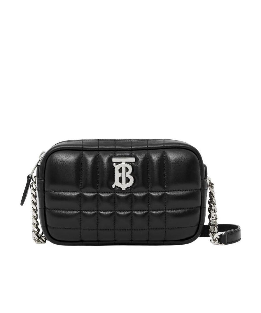 Burberry Quilted Leather Mini Lola Camera Bag In Black