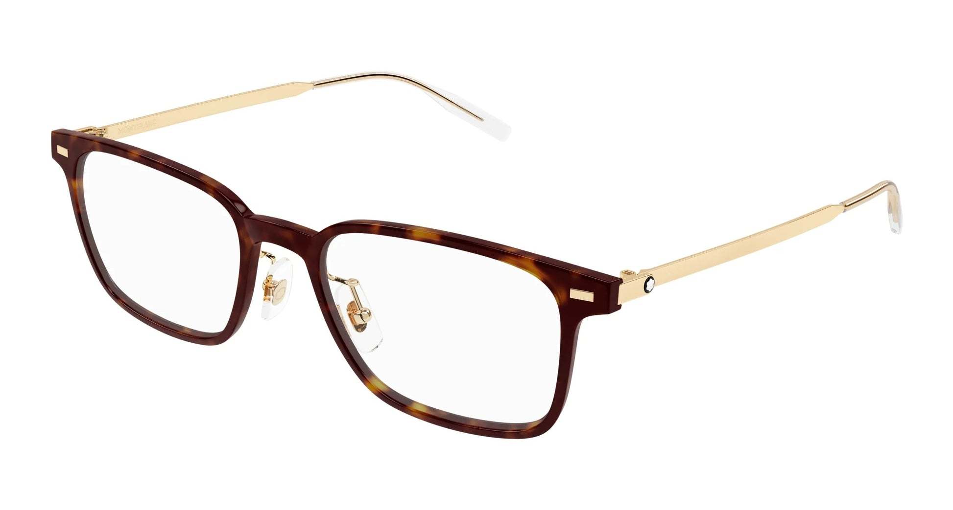Montblanc Eyewear Rectangle Frame Glasses In Brown