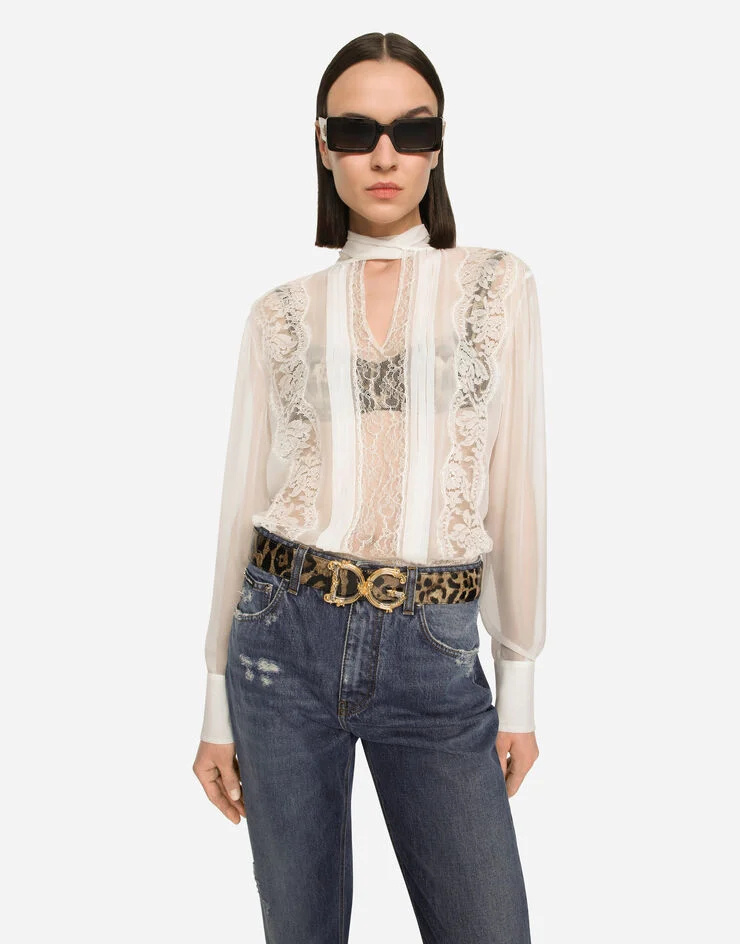 Dolce & Gabbana Logo-plaque Leopard-print Belt In Black