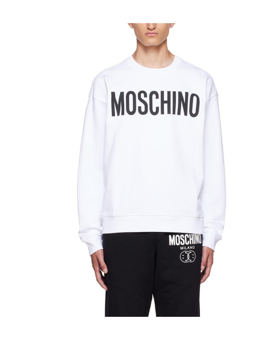 Moschino Logo Round-neck Sweater In Pink