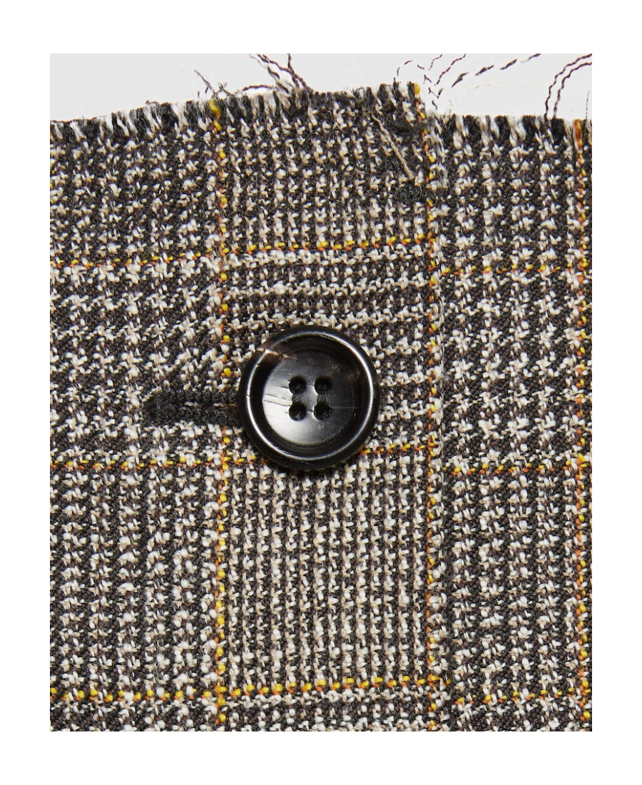 Gucci Prince Of Wales Wool Minidress In Gray
