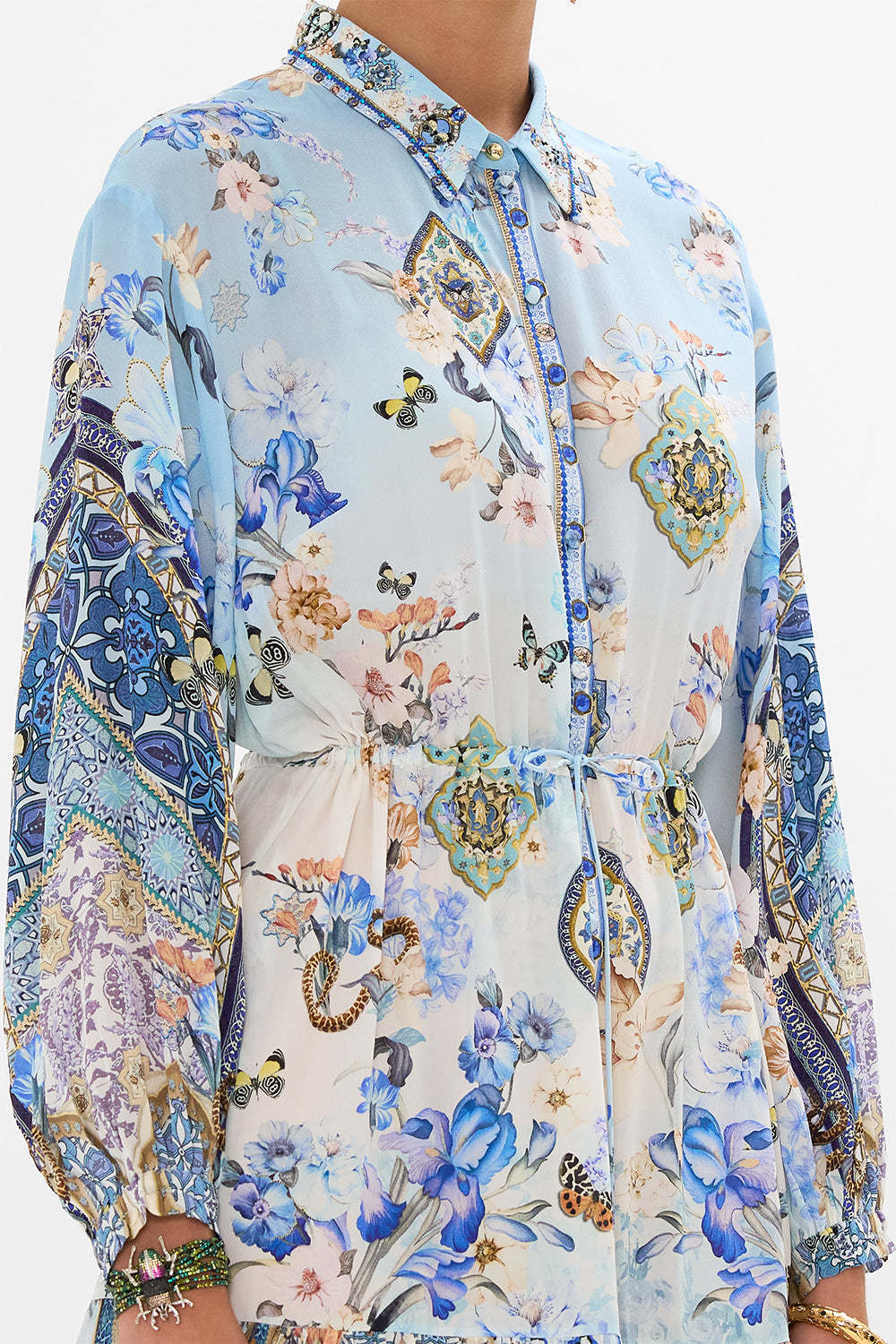 Camilla Tiered Long Shirt Dress Al Manial Palace Memoirs