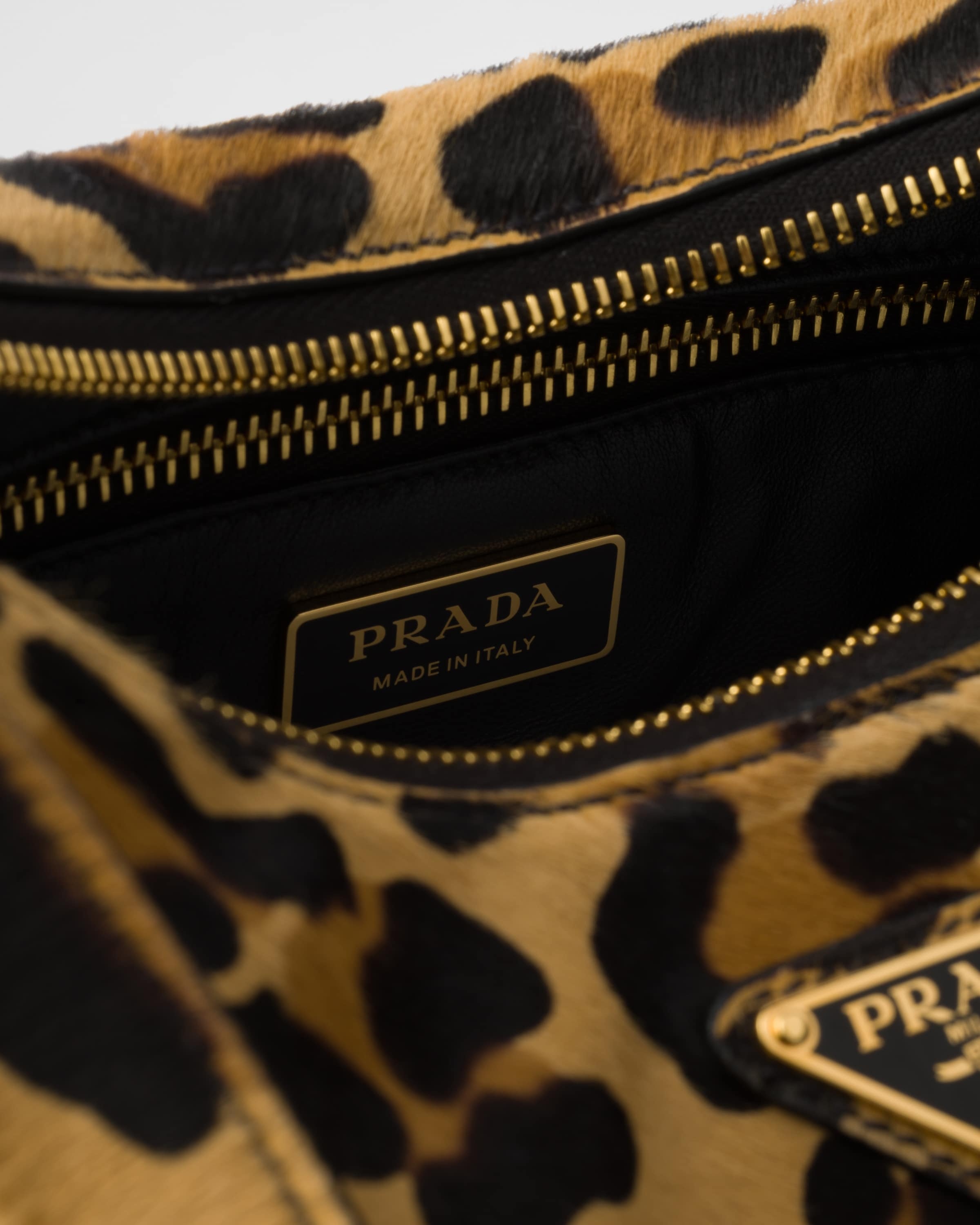 Prada Aimèe Medium Printed Leather Shoulder Bag In Honey