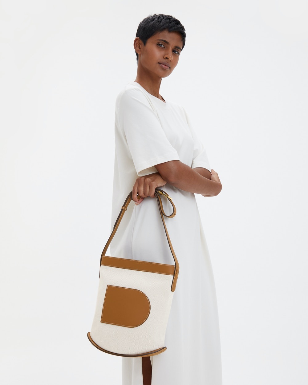 Delvaux Pin Daily Shoulder Bag In Nude