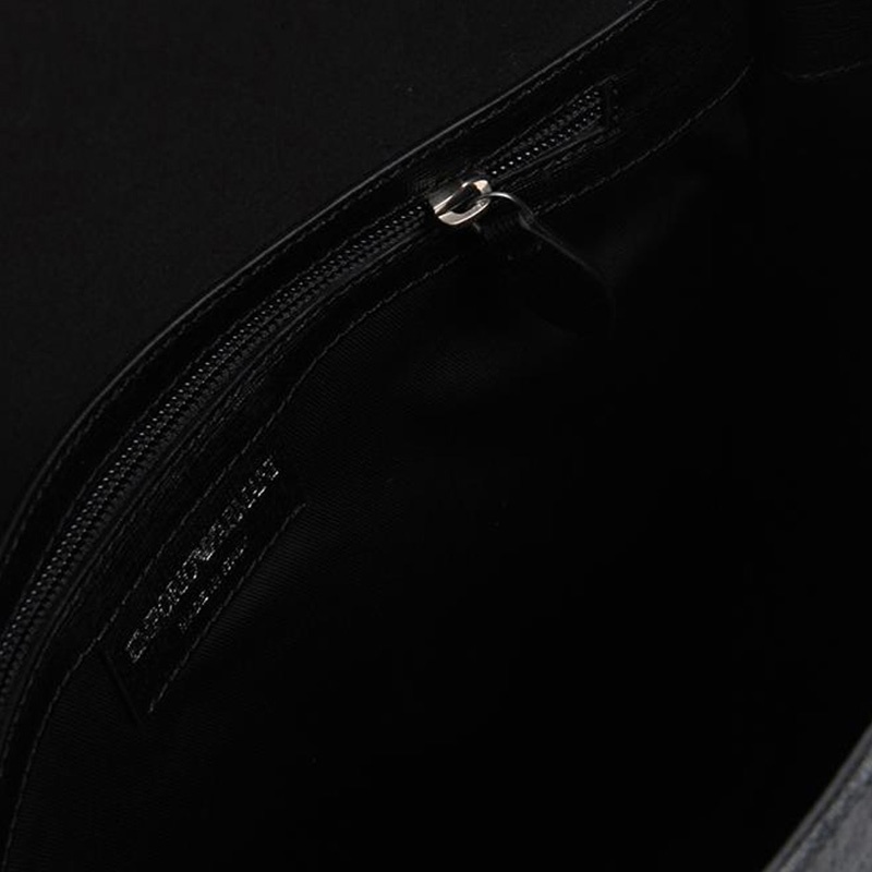 Emporio Armani Logo Details Satchel In Black