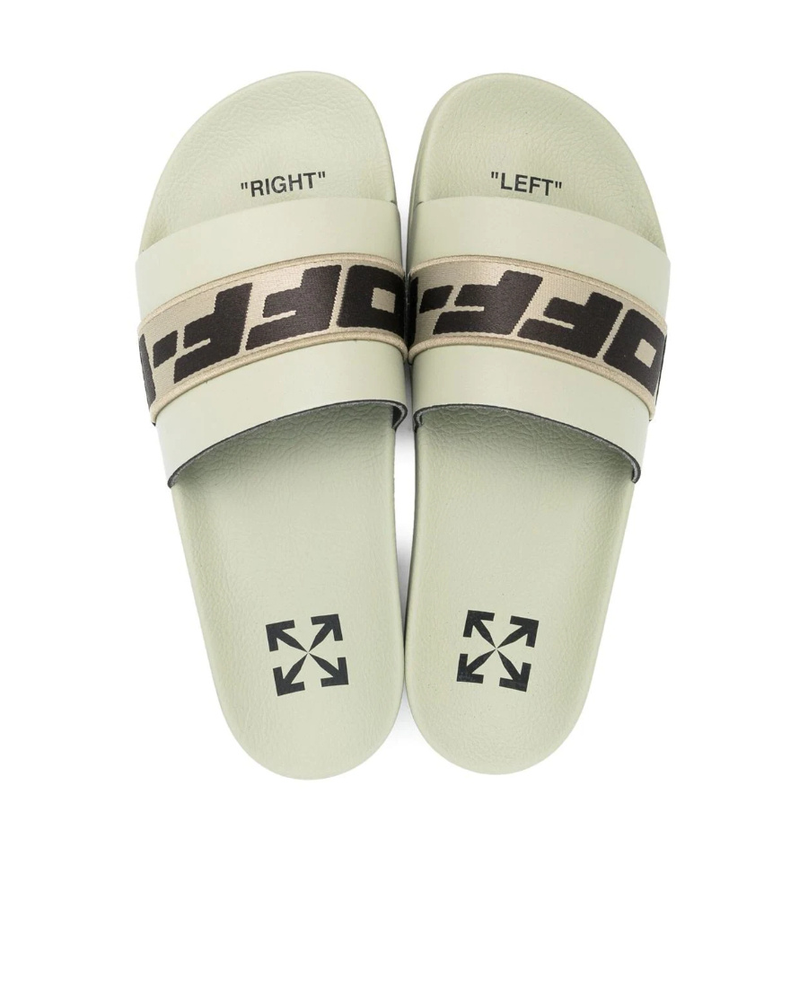Off-white Industrial Logo Slides In Nude