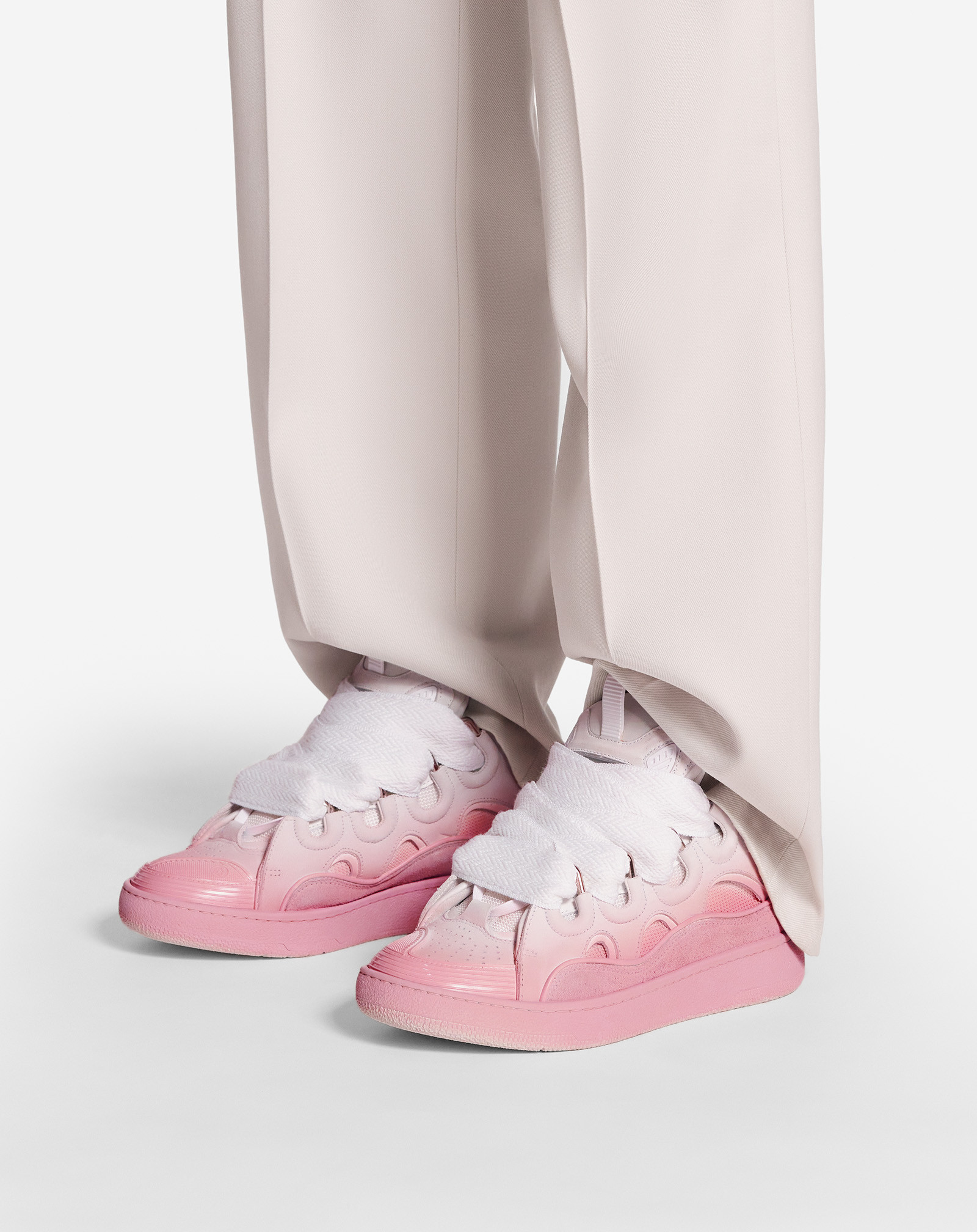 Lanvin Curb Sneakers In Pink