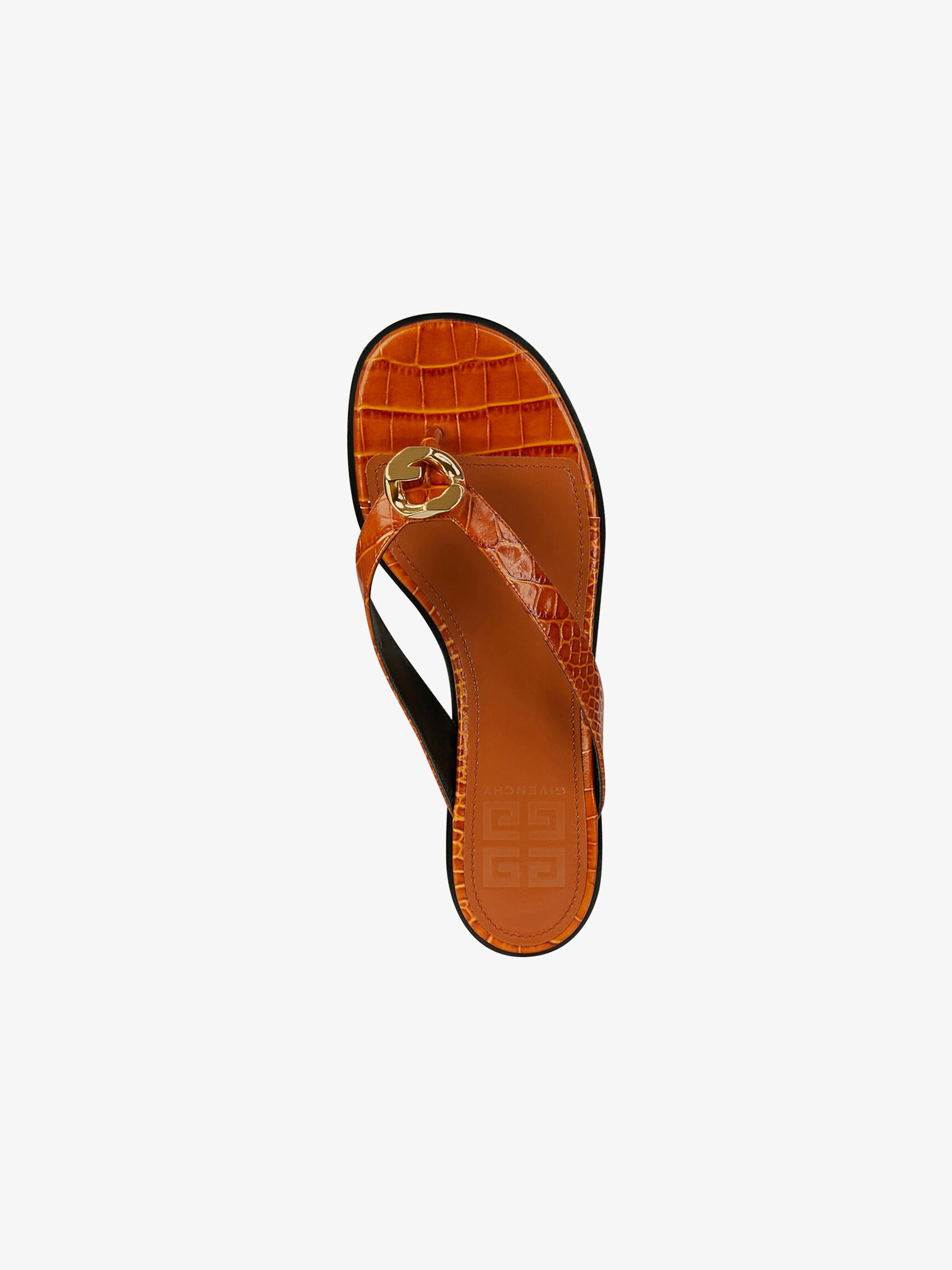 Givenchy G Chain Flat Sandals In Brown