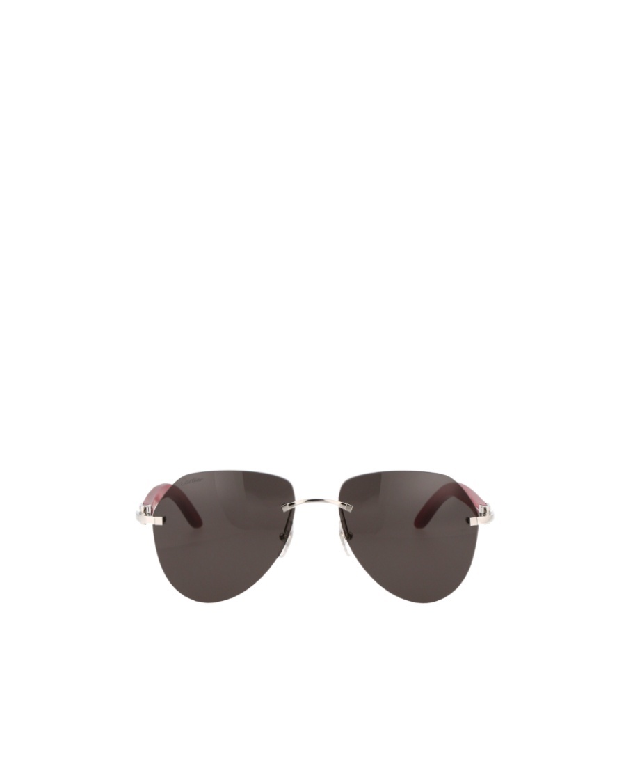 Cartier Tinted Pilot-frame Sunglasses In Brown