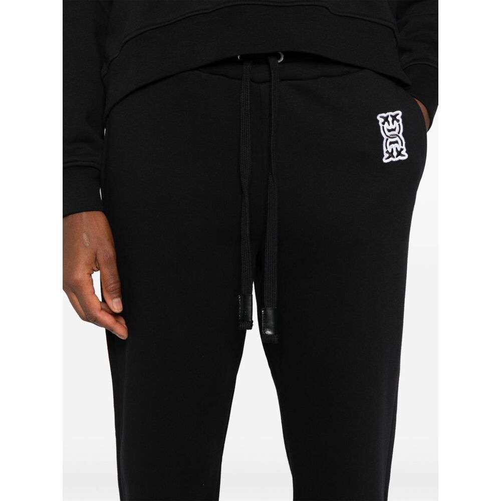 Pinko Mid-rise Track Trousers In Black