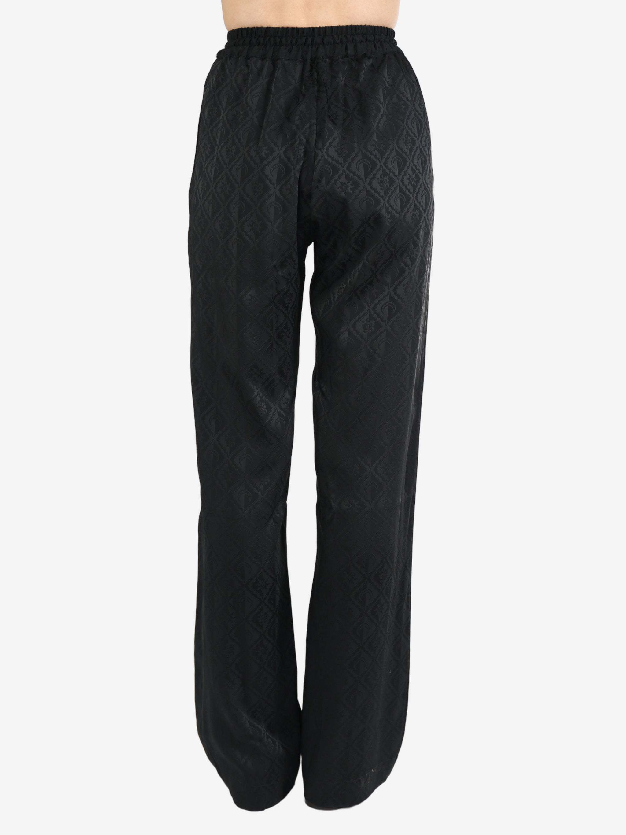 Marine Serre Moon-print Flared Trousers In Black