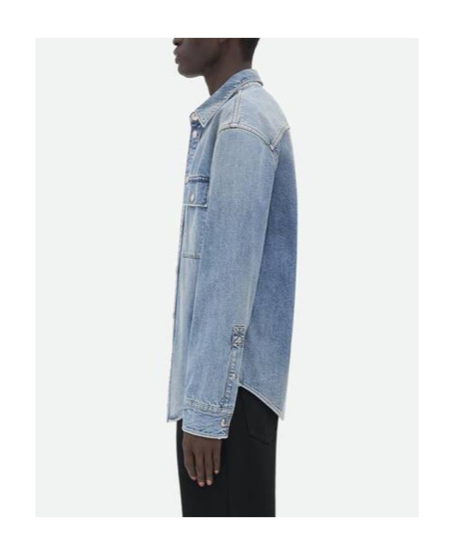 Bottega Veneta Denim Overshirt In Blue