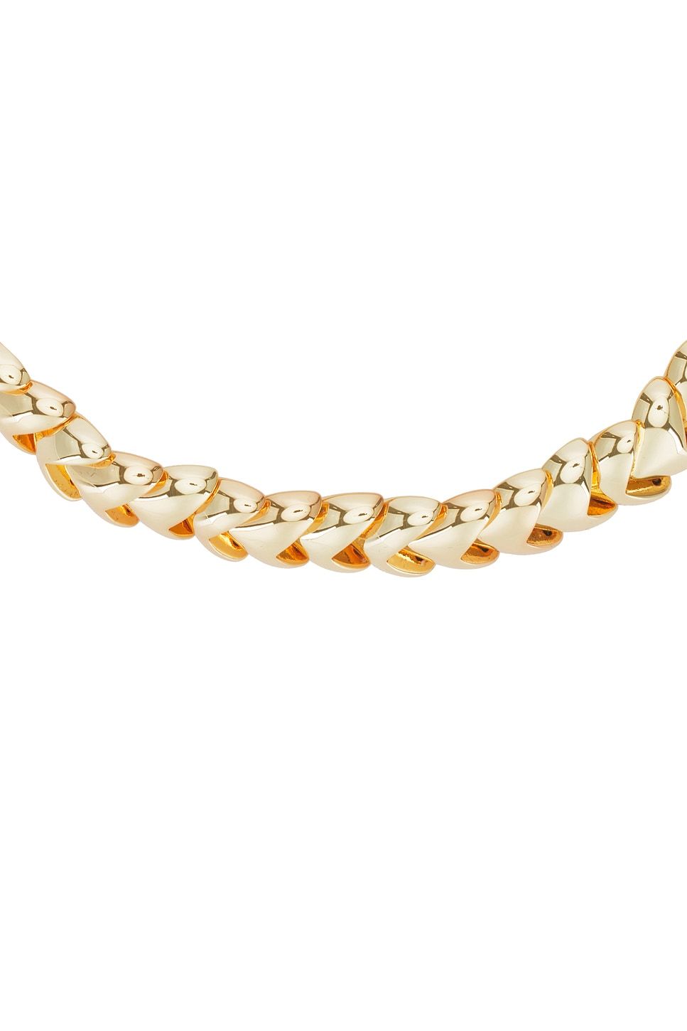Anine Bing Layered Heart Chain Necklace In Yellow