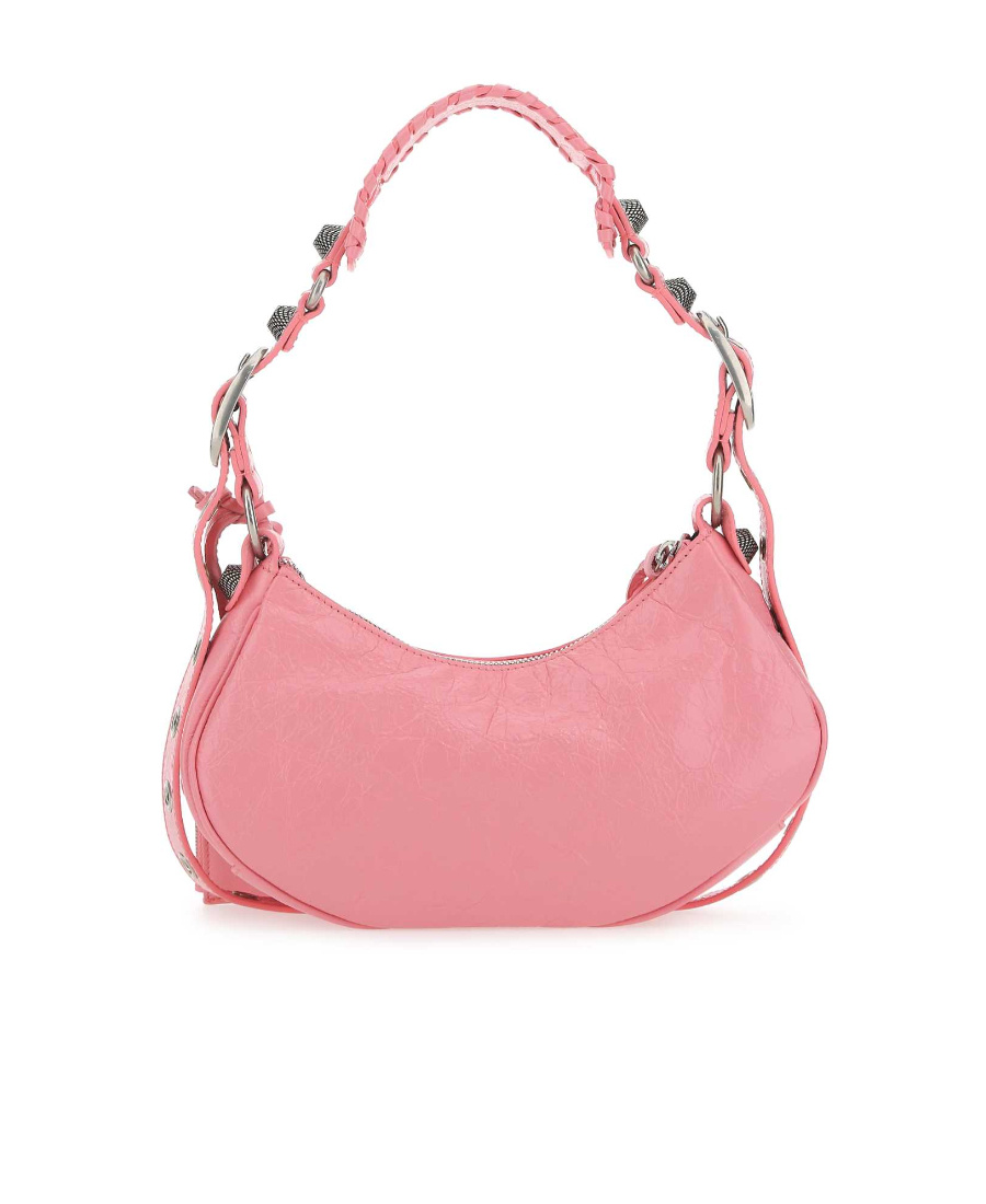 Balenciaga Women Pink Nappa Leather Le Cagole Xs Shoulder Bag In Pink