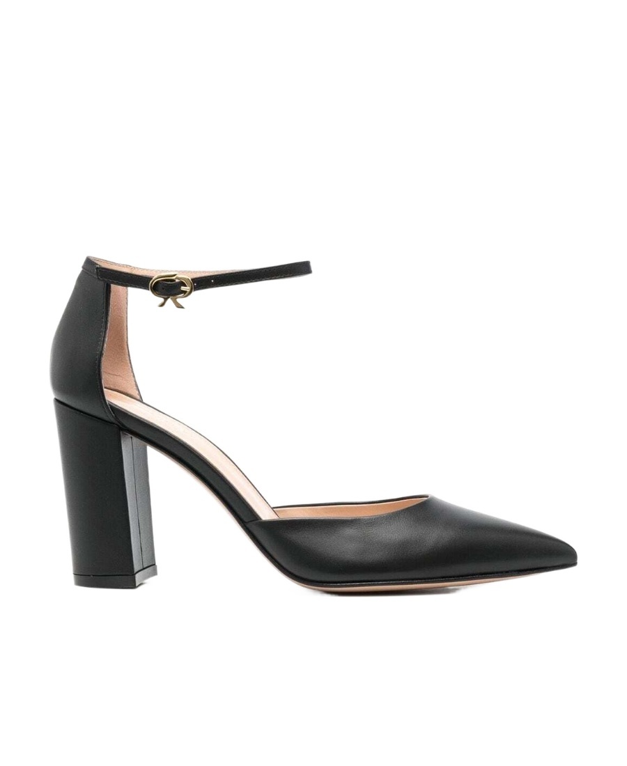 Gianvito Rossi Piper Anklet 100mm Leather Pumps In Black