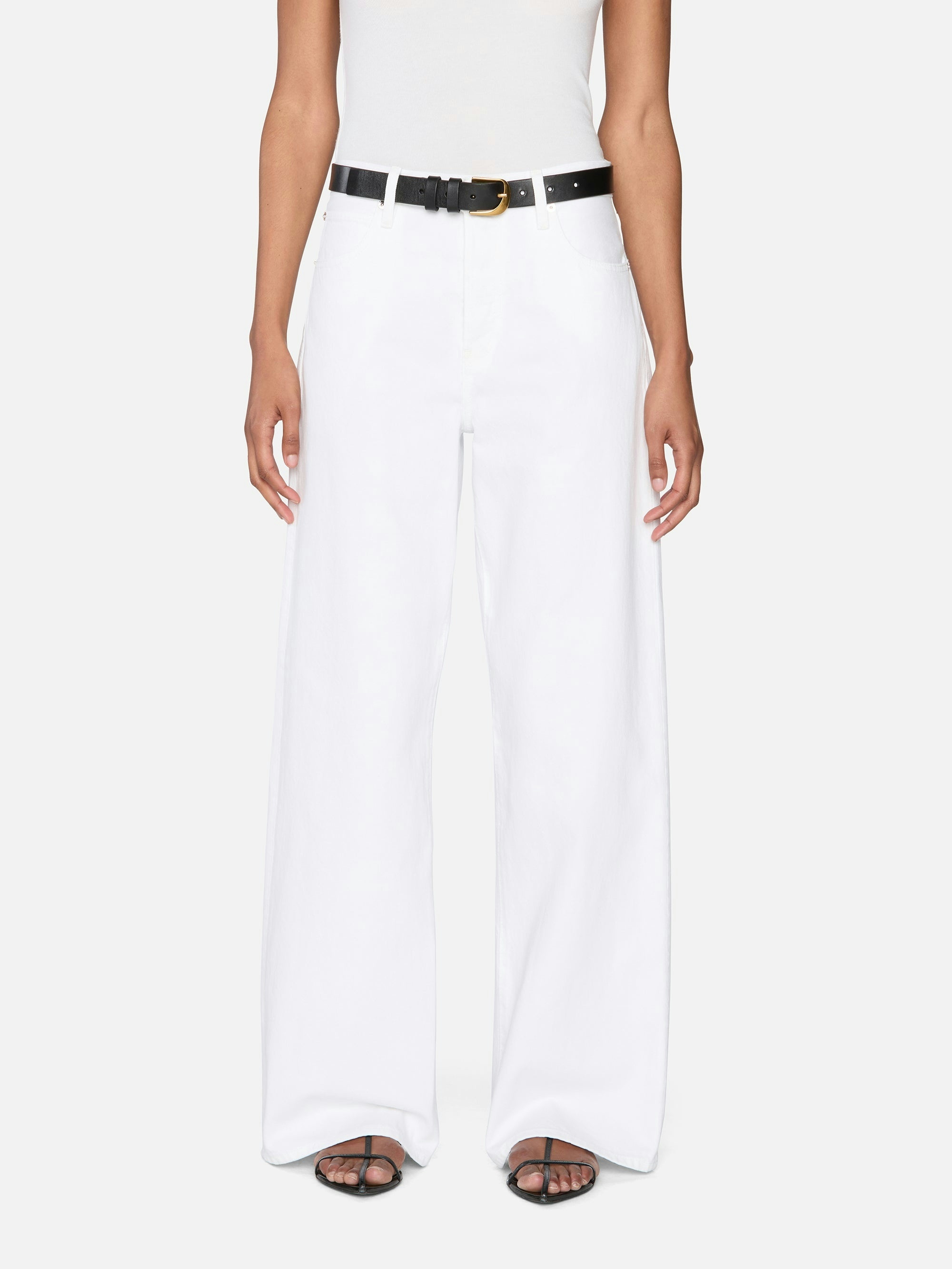Frame Belt Loops Slacks In White