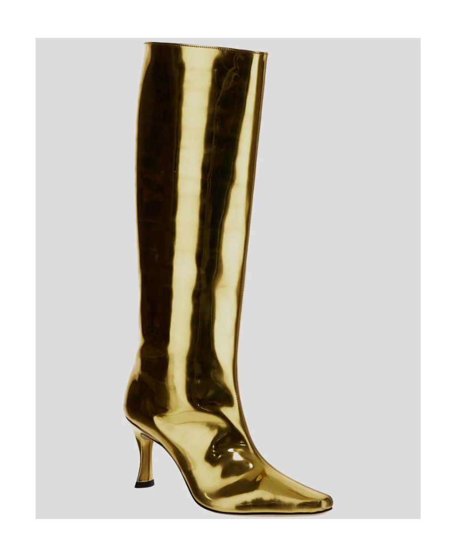 By Far Mirrored Stevie 42 80mm Boots In Nude