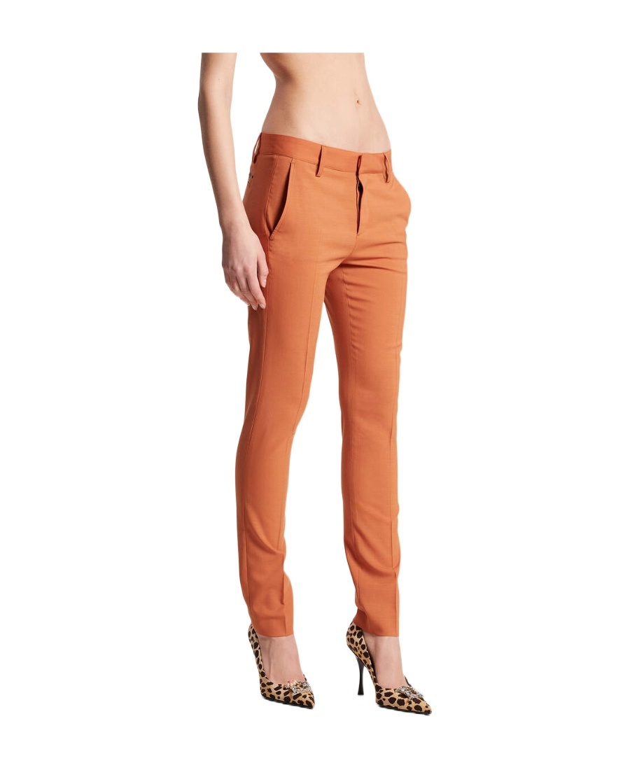 Dsquared2 Slim-cut Tailored Trousers In Brown