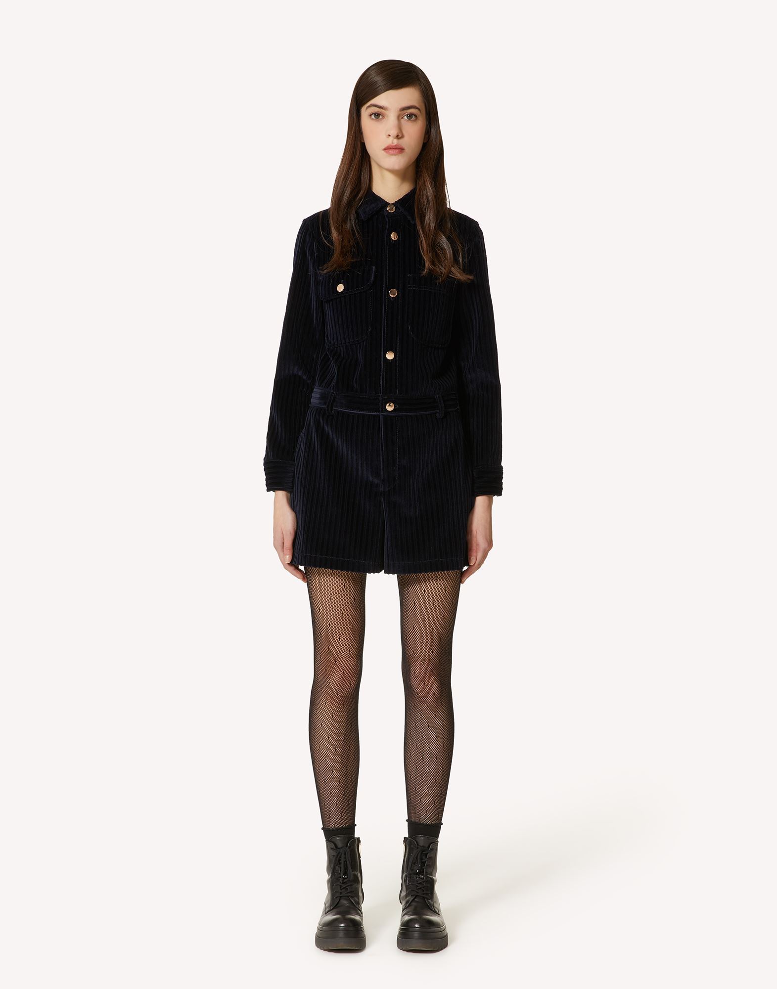 Red Valentino Long-sleeved Jumpsuit In Black
