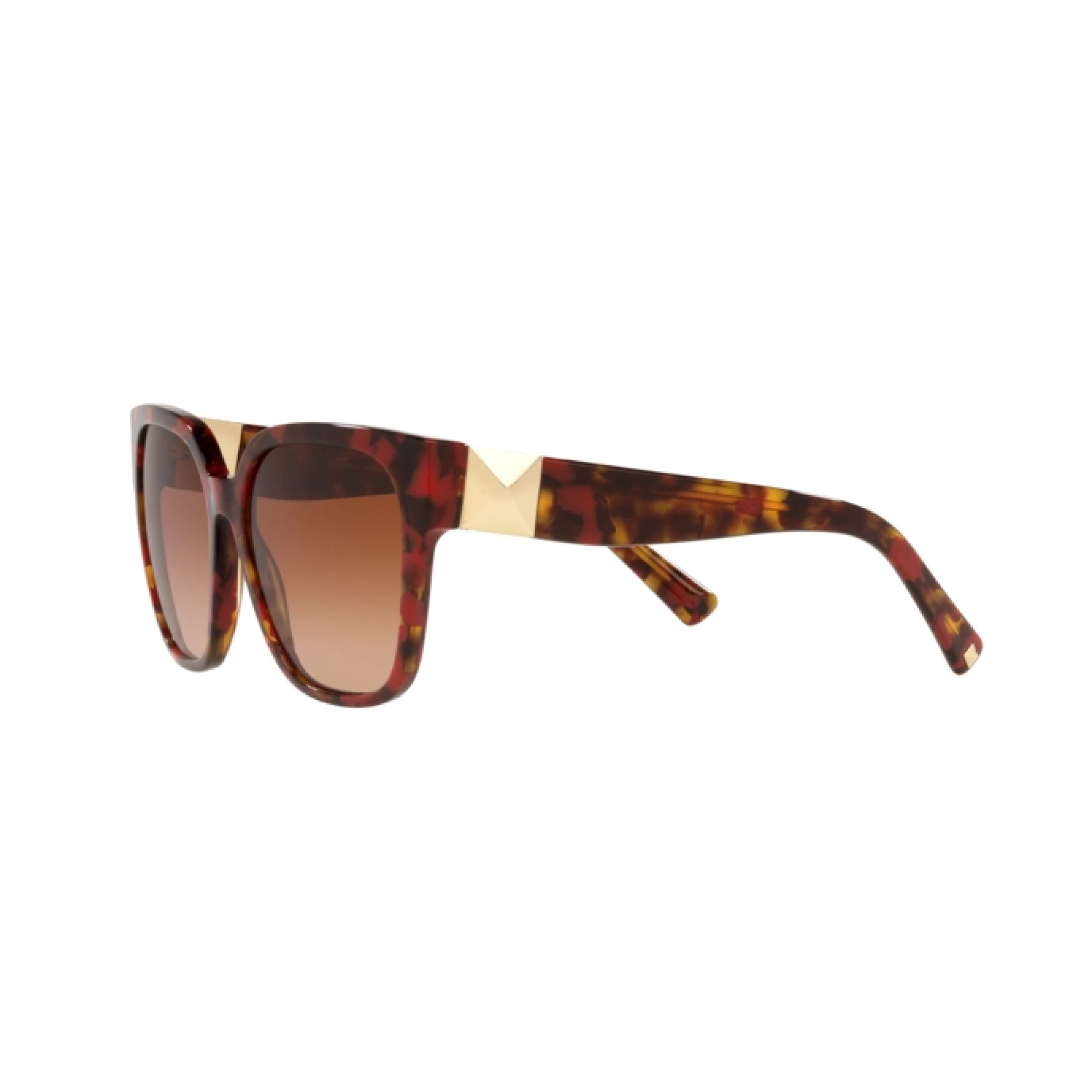 Valentino Logo Sunglasses In Brown